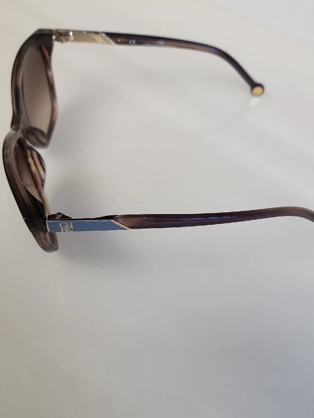 Carolina Herrera Brown Cat-Eye Sunglasses with Brown Lenses